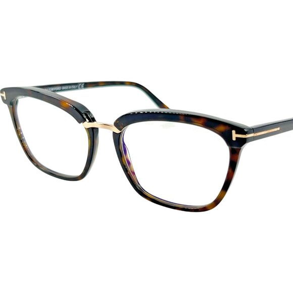 Tom Ford FT5550B Women's Eyeglass Frame Dark Havana Rose Gold - Picture 2 of 6